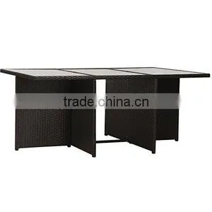 Outdoor Rattan Furniture Set Dining Table and Chairs thumbnail-6