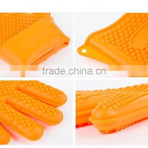 Silicone BBQ Gloves, Silicone Heat Resistant Grilling BBQ Glove thumbnail-4