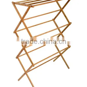 2017 Folding Bamboo Clothes Drying Rack/Bath Towel Racks thumbnail-1