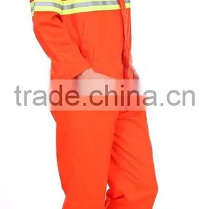 Orange and Green Reflective Two Pieces Construction Man's Dustman Workwear Uniform thumbnail-3