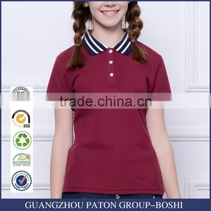 2017 Spring New Girl's Sports T-shirts, Wind Student Polo Shirts, Short Sleeved T-shirts OEM thumbnail-1