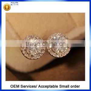 Micro Pave Setting 925 Sterling Silver Jewelry Square Earrings thumbnail-2