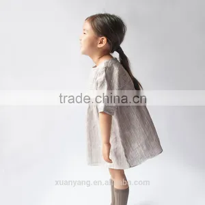 High Quality Kids Clothing Frock Design Girls Dress Names With Pictures Children Clothes Summer Linen Dress thumbnail-3