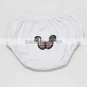 2017 New Arrival Solid Color Cute Baby Cotton Embroidery Bloomer thumbnail-1