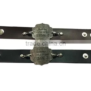 Fashion Words Tag Bracelets,genuine Leather Punk Bracelets,vintage Bracelets Bangle thumbnail-6