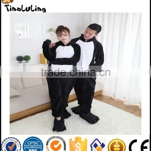 Hot Sale Unisex Flannel Lovers Couples Animal Pajamas One Piece Cartoon Cosplay Pajama Costume Adult Bird Pajama Sleepwear thumbnail-5