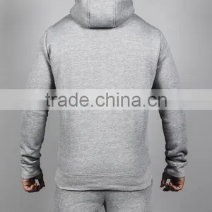 Men's Heather Gray Sweatshirts High Quality Hoodies Gym Tracksuit thumbnail-2