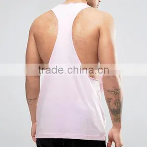 Custom Mens Overall Sublimation 100% Polyester Stringer Fitness Gym Singlets thumbnail-2