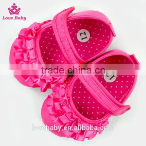 2016 Hottest Ruffle Moccasin Fancy Baby Girls Shoes, Baby Prewalker Shoes LBF2015122301 thumbnail-1