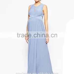 New Arrival Front Keyhole Design Maxi Dresses for All Stages Maternity Dress 2016 thumbnail-2
