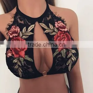 2017 New Style Halter Bra Floral Hot Sexy Women Bra thumbnail-1