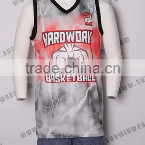 Latest Basketball Jersey Design 2016 Sublimation Good Quality Uniforms Basketball Training Wear thumbnail-1