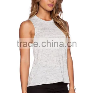 Sleeveless Marbled Muscle Tank Top Round Neck thumbnail-2