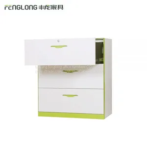 New Office Furniture 3 Drawer Steel Wide Lareral Filing Storage Cabinet thumbnail-3
