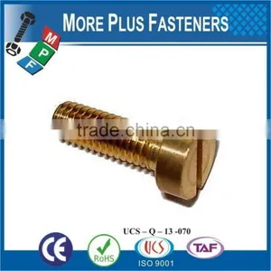 Made in Taiwan Metric Coarse Slotted Cheese Head Machine Screw Brass Stainless Steel Carbon Steel thumbnail-4