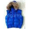 Blue Duck Feather Down Jackets Kids Down Jacket Vest With Rabbit Fur thumbnail-1