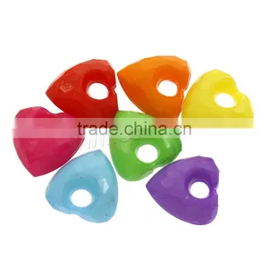 Latest Design Beads Necklace Solid Color Heart Acrylic Bead thumbnail-2