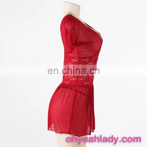 Includ G String Red Mature Lingerie Sexy Babydoll thumbnail-5