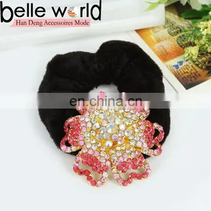 Korean Style Flower Rhinestone Elastic Hairband for Girls thumbnail-2