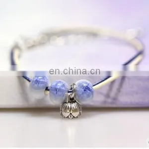 Chinese Handicrafts Fine Jewelry Ceramic Beads Bracelet Lotus Seed Accessories Honey Lovers thumbnail-1