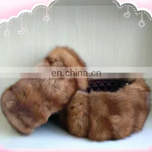 Musquash Round Fur Hat Flatcap With Russian Style thumbnail-1