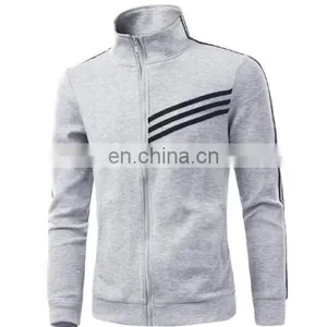 Wholesale 2017 Mens Slim Fit Zip Up Jumper Sweatshirt Jacket Tracksuit Top thumbnail-4