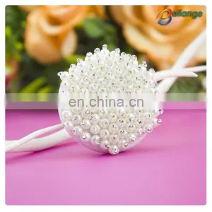 White Color Wholesale Handmade Accessories Beaded Decorative Button Front Skirt thumbnail-1