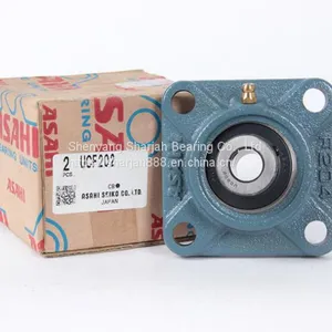 Japan NSK NTN ASAHI Heavy-duty Square Housing Pillow Block Bearing UCF 202 UCF202 Size 158630.9mm thumbnail-1