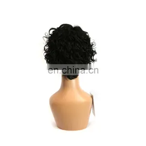 Short Curly Wig Human Hair Lace Front Wig thumbnail-3