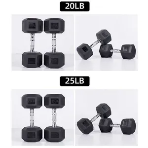 Factory Direct Sale Competitive Price Rubber Hex Dumbbell With Fastest Production Time thumbnail-1