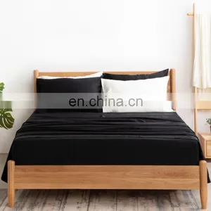 Amazon Hot Sale Soft 100% Microfiber Solid Color Bedding Sheet Set For Hotel thumbnail-2