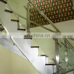 Modern Design Model Railing Removable Clear Tempered Glass Stair Stainless Steel Handrail thumbnail-4