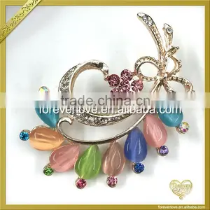 Fashion Jewelry Stick Magnet Pin Brooch With Rhinestone FB045 thumbnail-2