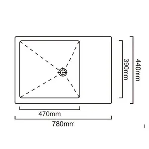 PVD Gold 780×440×200mm POSCO SUS304 Stainless Steel Single Bowl Single Drain Handmade Kitchen Sink (DY-D7844H) thumbnail-2
