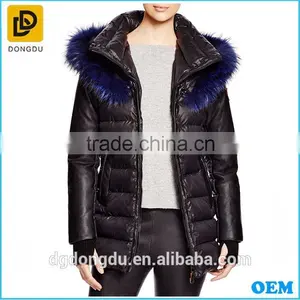 Women Long Duck Real Feather Western Down Filled Jacket thumbnail-1