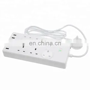 FRANKEVER IPhone Android Smartphone Control 6AC Electric Outlets WiFi Smart White Power Strip With 4 USB Charging Ports thumbnail-3