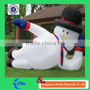 Massive Inflatable Sprawling Snowman Giant Inflatable Snowman Christmas Decoration for Sale thumbnail-1