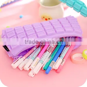 Chocolate Shape Custom Pencil Bag Fancy Zipper Lock Pencil Bag thumbnail-2