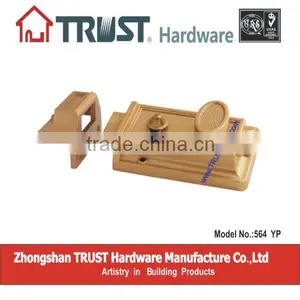 564YP:TRUST Zinc Alloy Shell Brass Night Latch. thumbnail-1