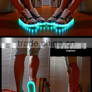 2016 Coolest Adult Trainers With Lights LED Light up Heels for Adults Led Running Shoes for Children Dancing thumbnail-3
