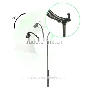 Manufacturer Direct Selling Linen Shade Bulb Included Office Hotel Living Room Floor Lamp Light thumbnail-2