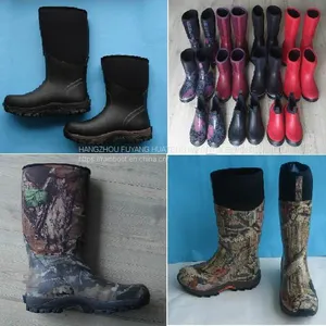 New Fashion Camo Neoprene Rubber Rain Boot, Neoprene Rubber Boot, Hi-Q Neoprene Boot, China Boots thumbnail-4