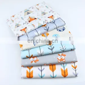 Cartoon Arrow Fox Printed Fabric Kindergarten Baby Quilt Cover Sheet Cotton Twill Nordic Instagram Cartoon Fabric thumbnail-1