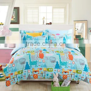 Cotton Twin Size Bed Sheet Comforter Set 4pcs Bedsheet Set Cartoon Designs Cheap Price China Cute Bed Sheet Set thumbnail-5