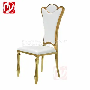 Wedding Chairs Stainless Steel Metal Wedding Furniture Hotel Dinning Chair Modern Banquet Event Furniture thumbnail-1