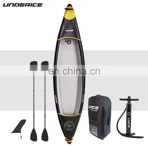 Hot Selling Black Drop Stitch Kayak Inflatable Fishing Kayak Durable Rowing Boats for Surfing Cruising thumbnail-2