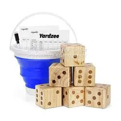 Customized Giant Wooden Yard Dice Set for Outdoor Backyard Games thumbnail-3
