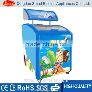 158L Glass Door Commercial Chest Freezer Showcase for Sale thumbnail-2