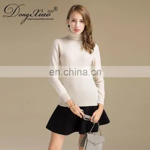 Factory Made Pure Cashmere High Neck Long Sleeve Heavy Cashmere Sweater Women 2018 thumbnail-4