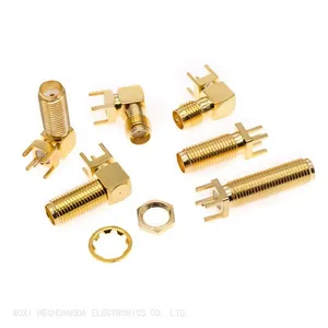 Wholesale RF SMA-KE Plug 11mm 13mm 15mm Long Screw Four Feet 16.5mm 18.5mm 20.5mm SMA Female PCB Connector thumbnail-1